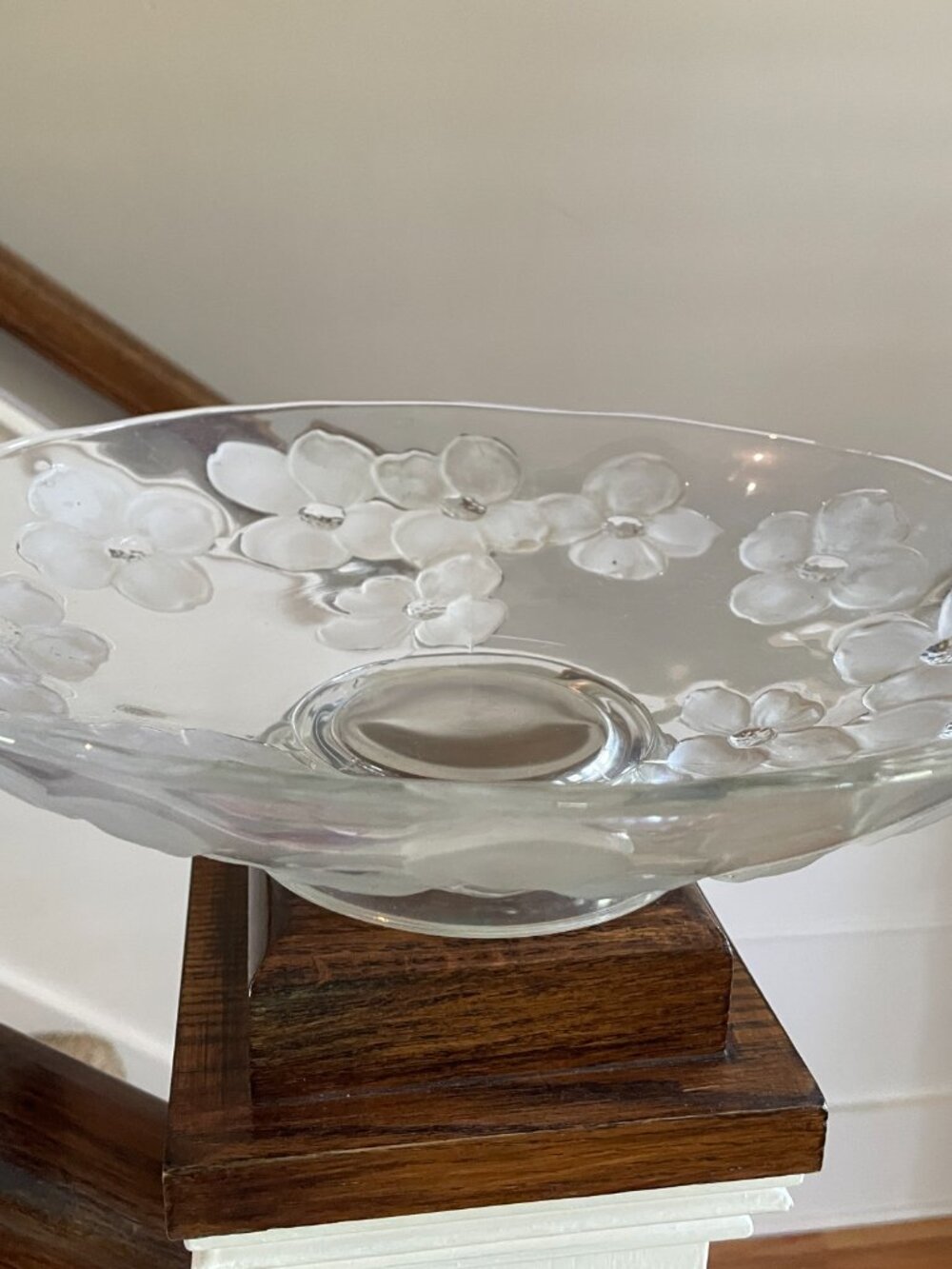Vintage 1940s Lancaster Glass Colony Dogwood Flowers Bowl